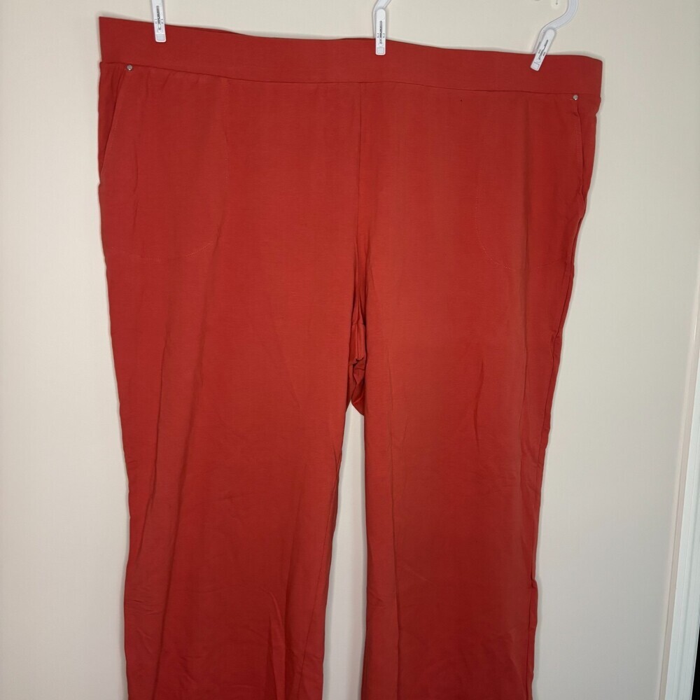 Sport Savvy NEW French Terry Wide Leg Pull On Pants Plus 4X Lounge Athleisure